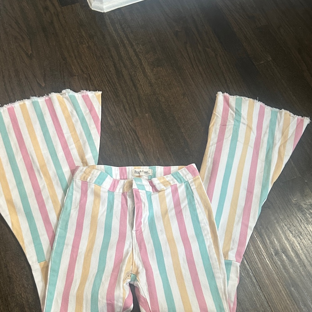Striped Flared Pants